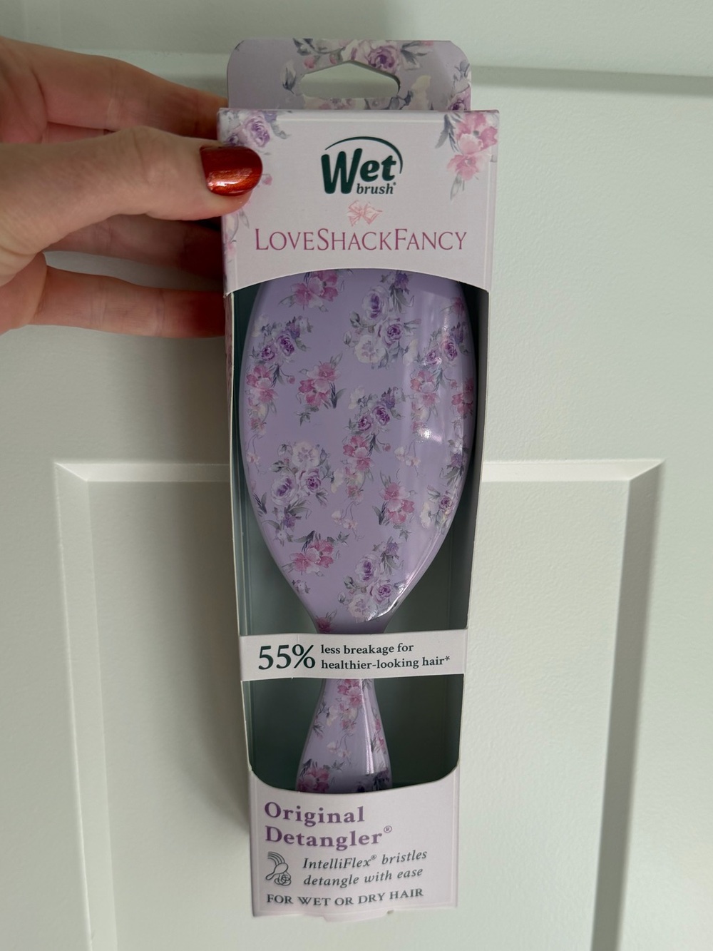 NWT LoveShackFancy WetBrush happy thoughts original detangler in hibiscus
